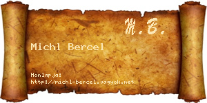 Michl Bercel névjegykártya